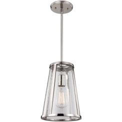 Elstead Lighting Harrow lámpara colgante 1x60 W transparente-plata FE-HARROW-P-S