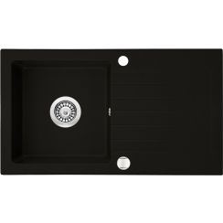 Deante Zorba fregadero de granito 76x44 cm negro ZQZ_N113