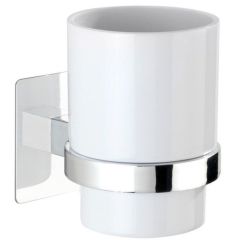 Wenko Turbo-Loc Quadro Ed. vaso para cepillos de dientes blanco 23847100