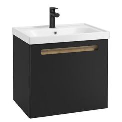 Defra Senso armario 60x43x50 cm suspendido, para lavabo negro 260-D-06004
