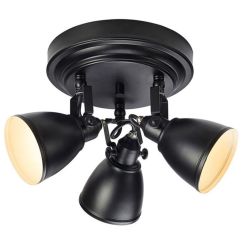 Markslöjd Fjällbacka lámpara de techo 3x20 W negro 108081