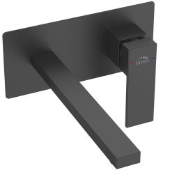Laveo Kvadrato grifo para lavabo empotrado negro BLQ722P