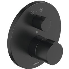 Duravit C.1 grifo de bañera y ducha empotrado con termostato negro C14200014046
