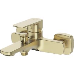 Cersanit Larga grifo de bañera y ducha a pared oro S951-378