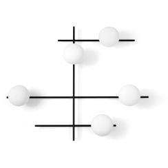 Miloox Mikado lámpara de pared 5x28 W blanco-negro 1744.178