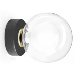 Miloox Cosmo lámpara de pared 1x40 W negro-transparente 1744.167
