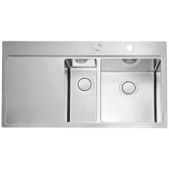 Alveus Pure fregadero de acero 98x52.2 cm acero 1123794
