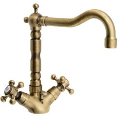 Sapho Antea grifo para lavabo de pie latón/bronce antiguo 3376