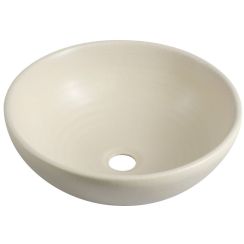 Sapho Attila lavabo 42.5x42.5 cm circular sobre encimera marrón/beige brillante DK005