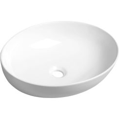 Sapho Ofelie lavabo 52x40 cm oval sobre encimera blanco AR433