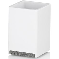 Kela Cube vaso para cepillos de dientes blanco 23692
