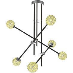 Apeti Paksos lámpara colgante 6x5 W negro A0032-360