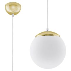 Sollux Lighting Ugo lámpara colgante 1x60 W blanco-oro SL.0715