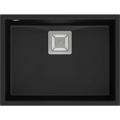 Quadron David fregadero suspendido 55x42 cm negro HQD5542U7-BS