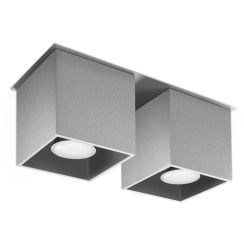 Sollux Lighting Quad 2 lámpara de techo 2x40 W gris SL.0064