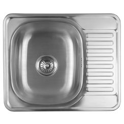 Aqualine fregadero de acero 58x48 cm AQ5848B