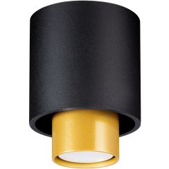 Sollux Lighting Nesi lámpara de techo 1x40 W negro-dorado SL.0982