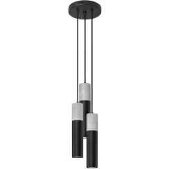 Sollux Lighting Borgio lámpara colgante 3x12 W negro-hormigón SL.1081