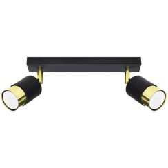 Sollux Lighting Nero lámpara de techo 2x40 W negro-oro SL.1070