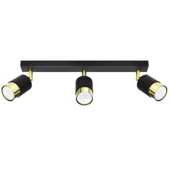 Sollux Lighting Nero lámpara de techo 3x40 W negro-oro SL.1071