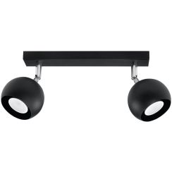 Sollux Lighting Oculare lámpara de techo 2x40 W negro SL.0444