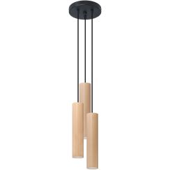 Sollux Lighting Lino lámpara colgante 3x40 W madera SL.1012