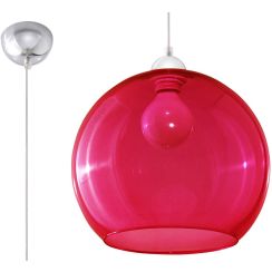 Sollux Lighting Ball lámpara colgante 1x60 W rojo SL.0253