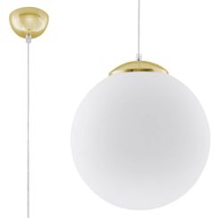 Sollux Lighting Ugo lámpara colgante 1x60 W blanco-oro SL.0716
