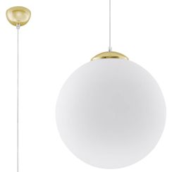 Sollux Lighting Ugo lámpara colgante 1x60 W blanco-oro SL.0717