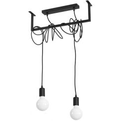 Sollux Lighting Salmanca lámpara colgante 2x60 W negro SL.0894