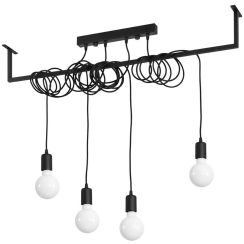 Sollux Lighting Salmanca lámpara colgante 4x60 W negro SL.0895