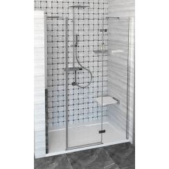 Polysan Fortis Line puerta de ducha 130 cm oscilante cromo brillante/vidrio transparente FL1513R