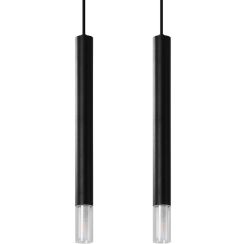 Sollux Lighting Wezyr lámpara colgante 2x40 W negro SL.0961