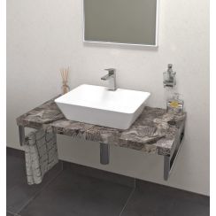 Sapho Avice encimera 70x49.5 cm gris AV0710