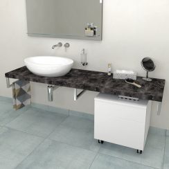 Sapho Avice encimera 140x49.5 cm grafito AV1409