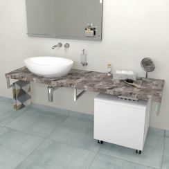 Sapho Avice encimera 140x49.5 cm gris AV1410