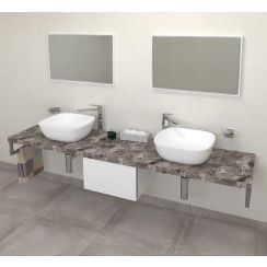 Sapho Avice encimera 180x49.5 cm gris AV1810