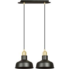 Emibig Ibor lámpara colgante 2x15 W negro-oro 1042/2