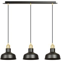Emibig Ibor lámpara colgante 3x15 W negro-oro 1042/3