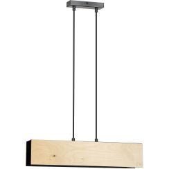 Emibig Carlo lámpara colgante 3x15 W negro-madera 610/3