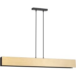 Emibig Carlo lámpara colgante 4x15 W negro-madera 610/4