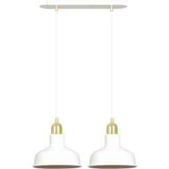Emibig Ibor lámpara colgante 2x15 W blanco-oro 1043/2