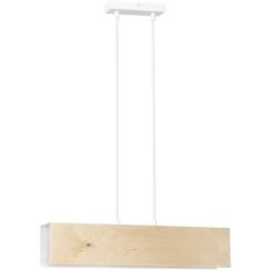 Emibig Carlo lámpara colgante 2x15 W blanco-madera 611/2