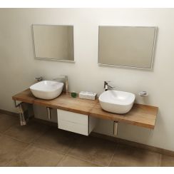 Sapho Avice encimera 250x49.5 cm grafito-madera AV258