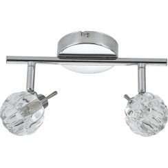 Candellux Bombola lámpara de techo 2x40 W cromo-cristal 92-70296