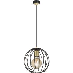 Emibig Albio lámpara colgante 1x15 W negro-oro 144/1