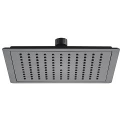 Laveo Luke ducha con efecto lluvia 22x22 cm cuadrada negro NLK7DAD