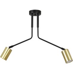 Emibig Verno lámpara de techo 2x8 W negro-oro 655/2