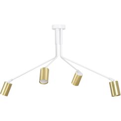 Emibig Verno lámpara de techo 4x8 W blanco-oro 656/4