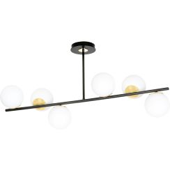 Emibig Floki lámpara de techo 6x10 W negro-oro 1022/6